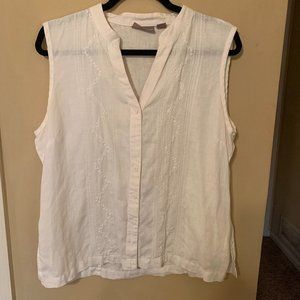 Kim Rogers 100% Linen Sleeveless top, L/P